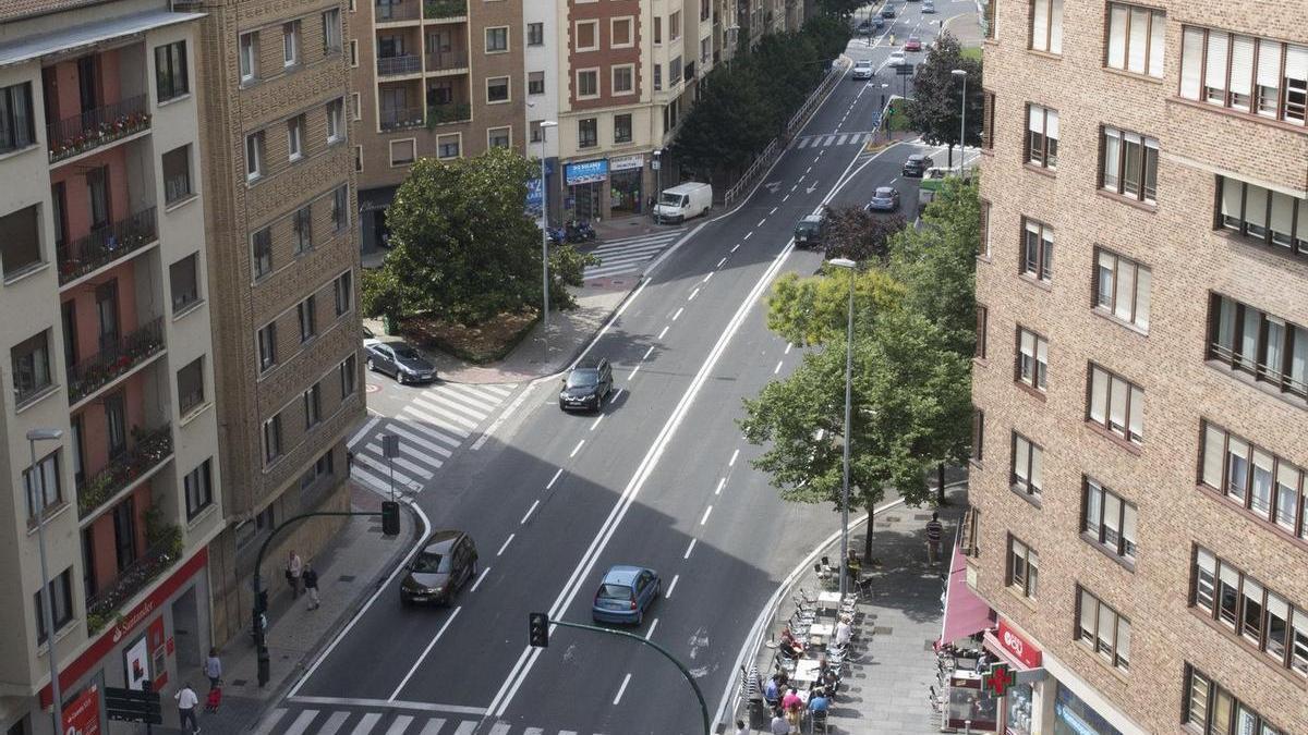 Vista general de la avenida de Zaragoza de Pamplona