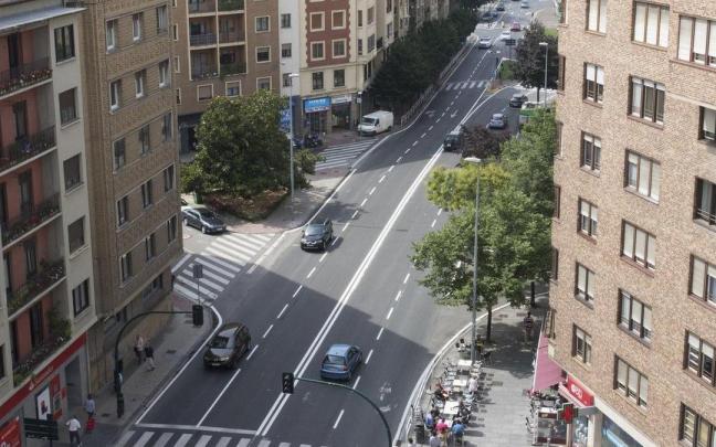 Vista general de la avenida de Zaragoza de Pamplona