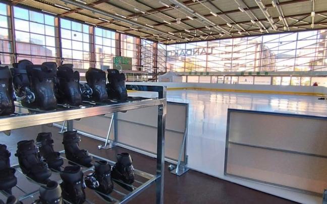 La pista de patinaje en Landako Gunea.