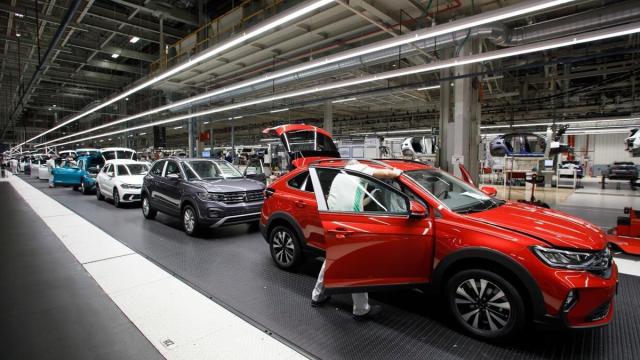 Cadena de montaje en Volkswagen Navarra