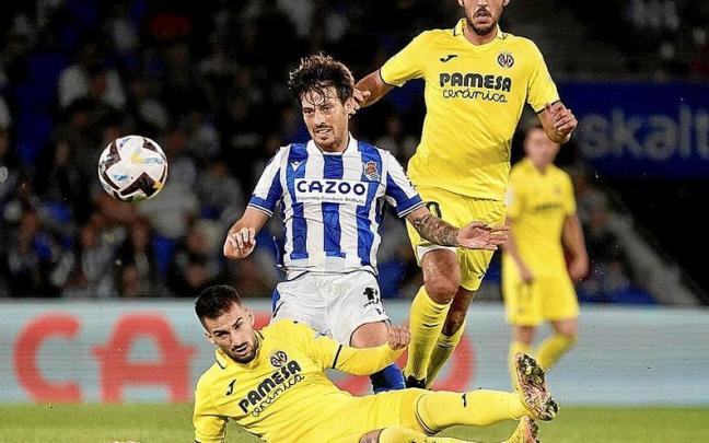 David Silva intenta escaparse de Parejo y de Baena en el partido del domingo pasado. David Silva intenta escaparse de Parejo y de Baena en el partido del domingo pasado.
