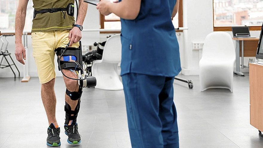 Tecnalia ha desarrollado un exoesqueleto robótico híbrido para la rehabilitación de la rodilla.