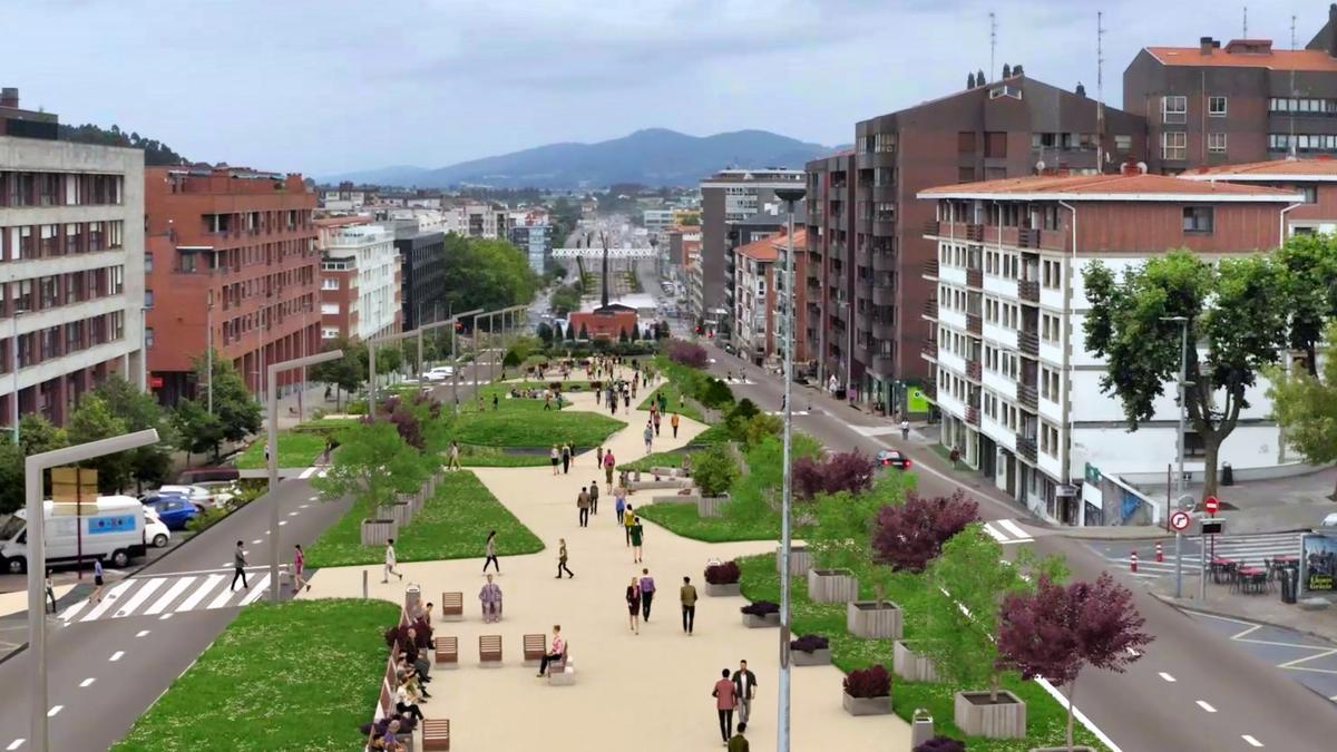 La Diputación presenta el proyecto para cubrir La Avanzada a su paso por Leioa