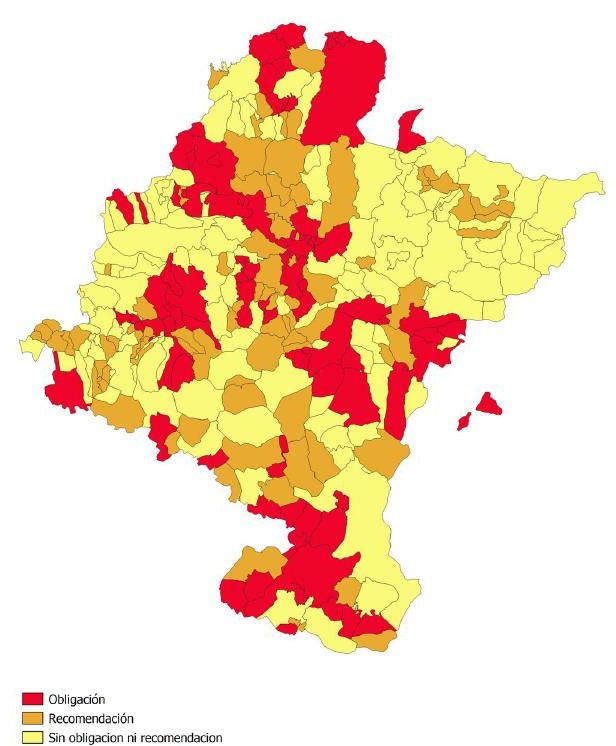 Zonas de alto riesgo forestal.