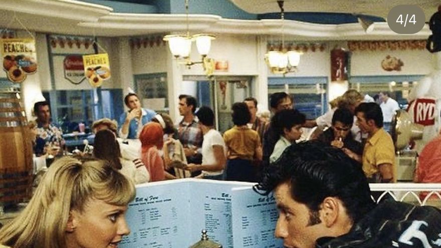 Olivia Newton-John y John Travolta en 'Grease'.