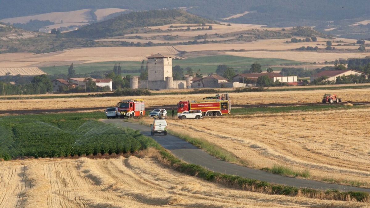 Incendio en zonas de cultivo