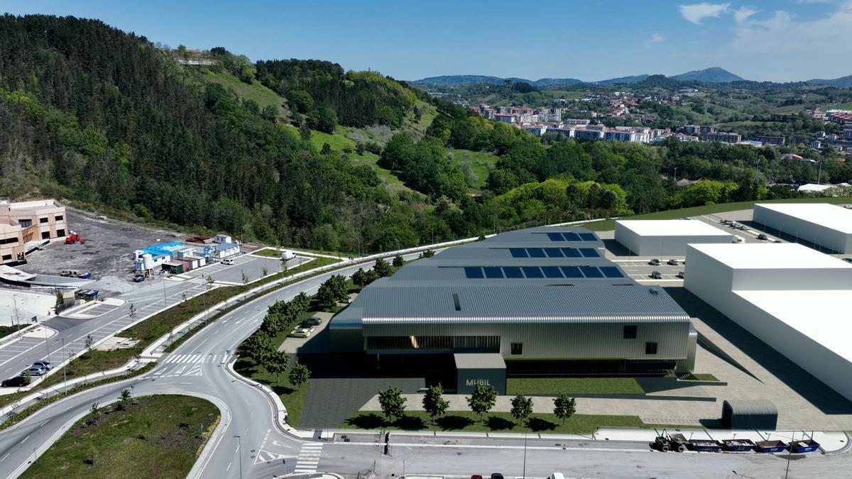 Imagen de la sede definitiva de Mubil ubicada en Eskuzaitzeta, cuyas obras ya están en marcha.