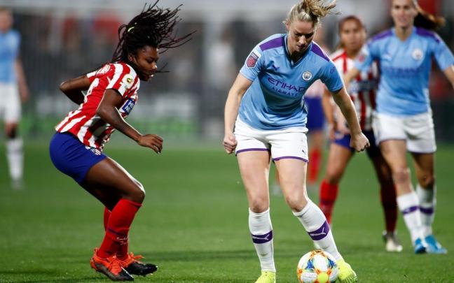Partido entre el Manchester City femenino y el Atlético de Madrid. Partido entre el Manchester City femenino y el Atlético de Madrid.