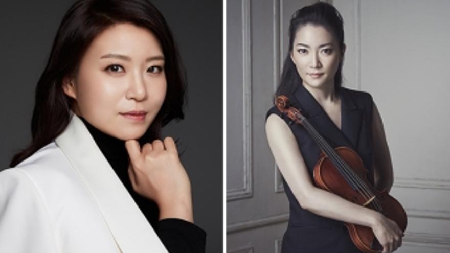 La directora Shi-Yeon Sung y la violinista Akiko Suwanai.