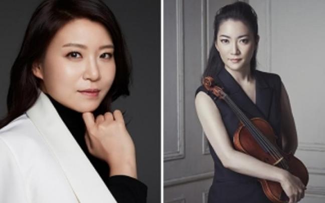 La directora Shi-Yeon Sung y la violinista Akiko Suwanai.