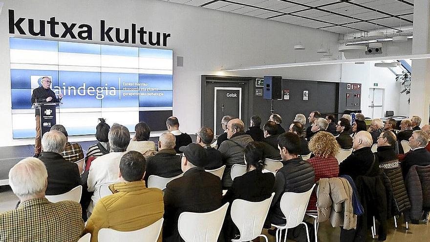 Presentación del informe de Gaindegia, ayer en las aulas Kutxa de Tabakalera. | FOTO: GORKA ESTRADA