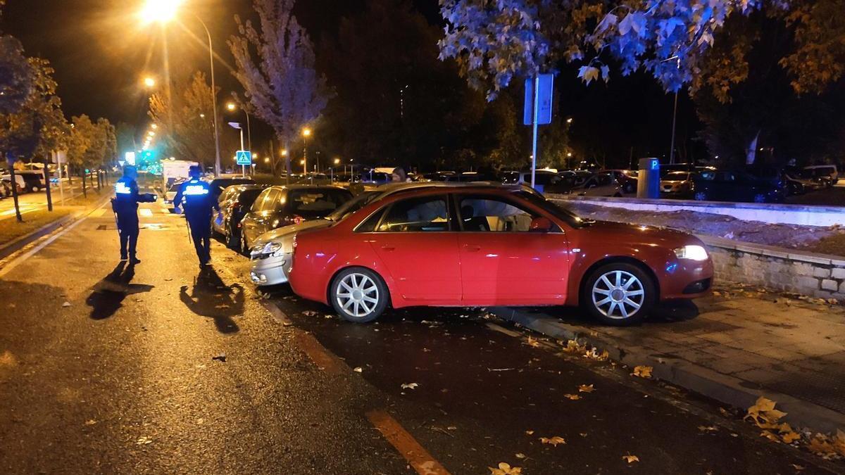 Imagen del choque ocurrido en la Rochapea