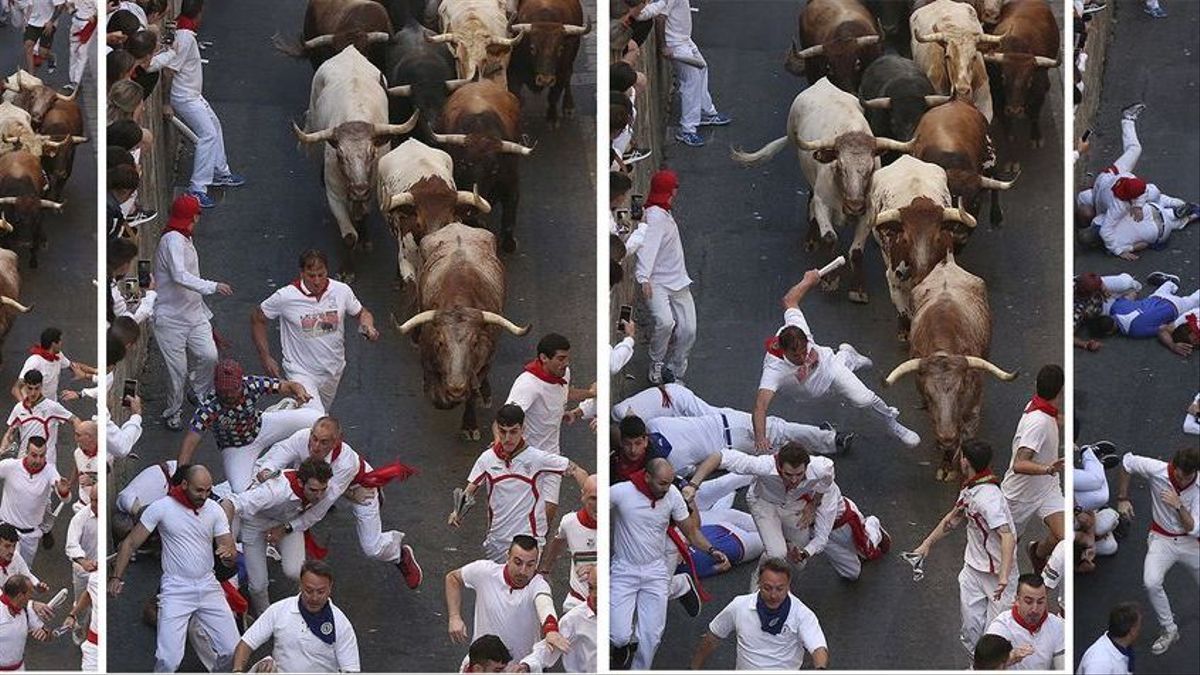 Cuatro imágenes de la secuencia