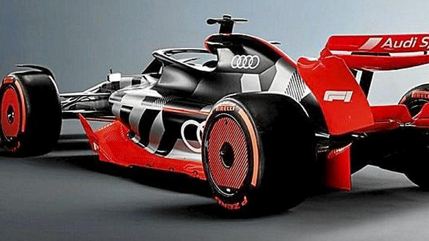 Detalle del coche de Audio que participará en la Formula 1.