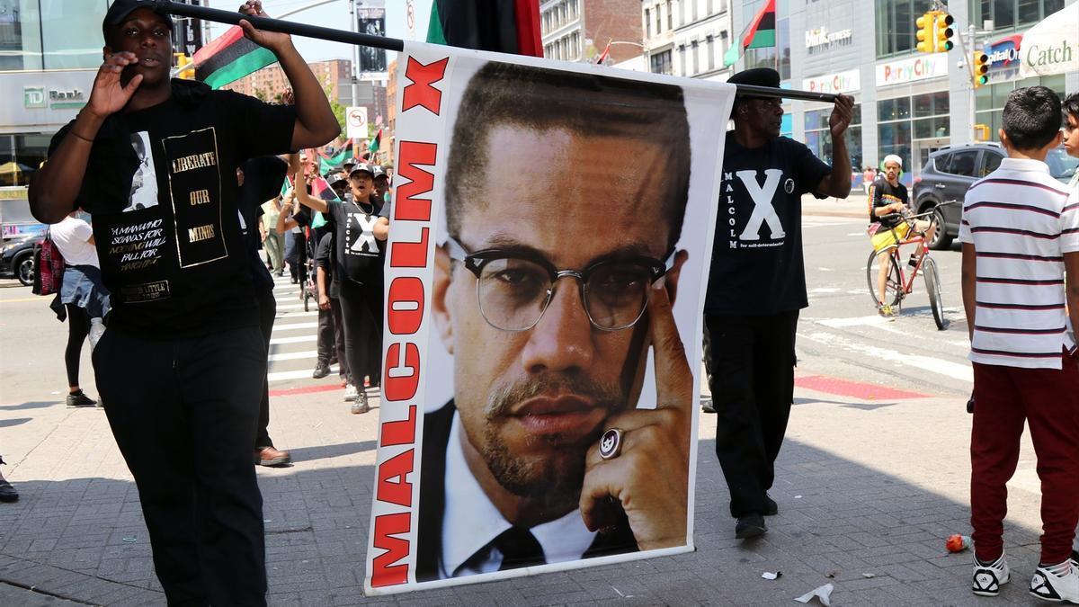 Acto en recuerdo de Malcolm X en Nueva York.