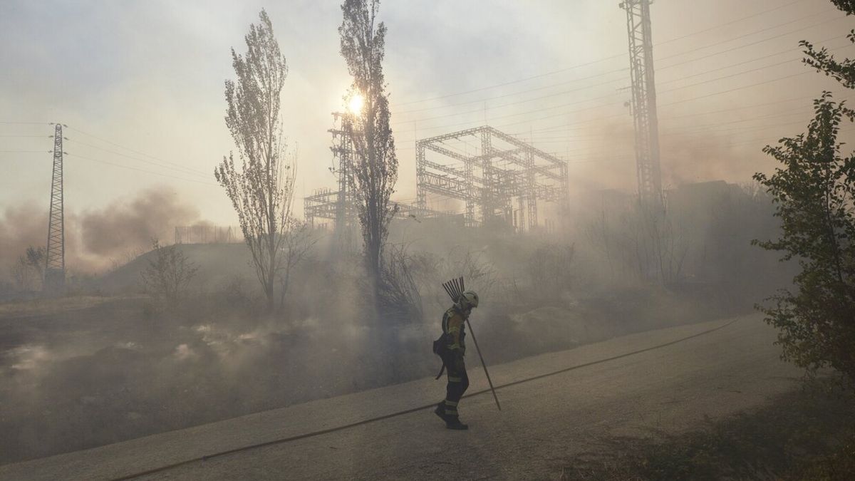 El humo cubrió el monte Ezkaba