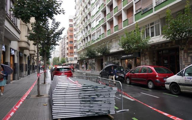 Lanak Bilboko Rodr&iacute;guez Arias kalean.