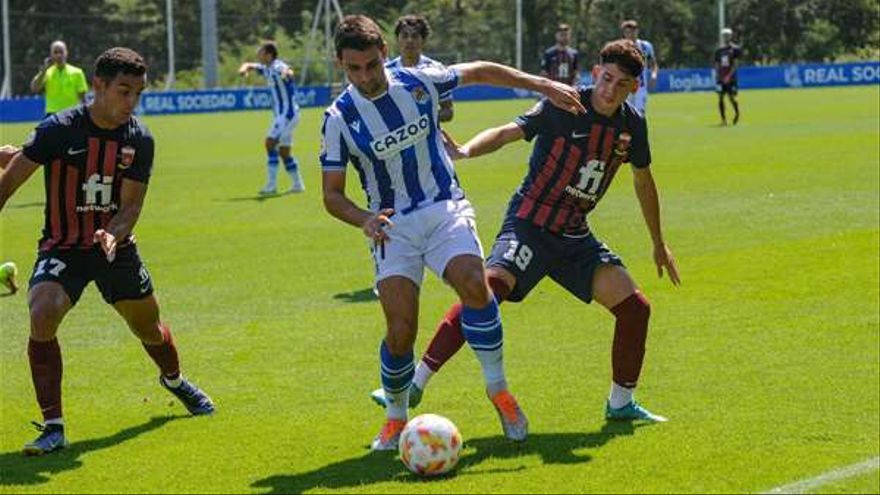 Ander Martín, en el partido del sábado pasado en Zubieta.