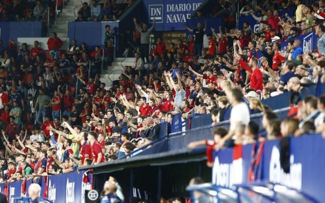 Imagen de la grada en el Osasuna-Valencia Imagen de la grada en el Osasuna-Valencia
