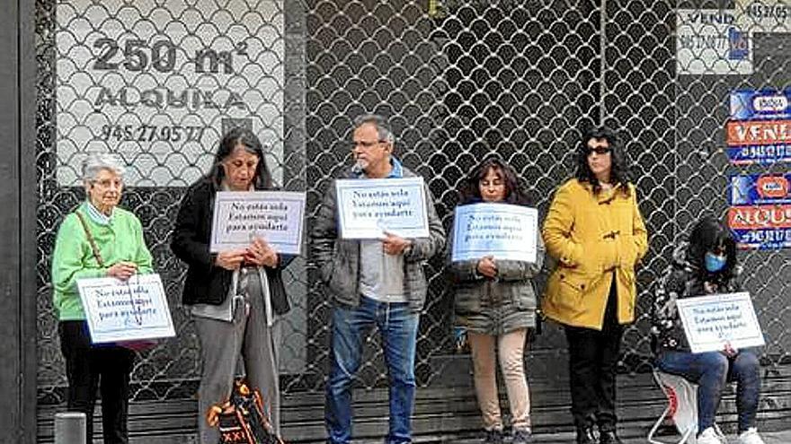 Manifestación de un grupo antiabortista en Vitoria.