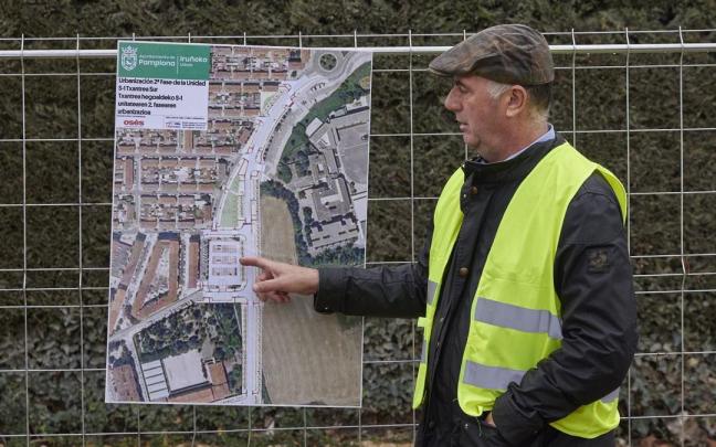 Visita a las obras de urbanizaci&oacute;n de la segunda fase de Txantrea Sur