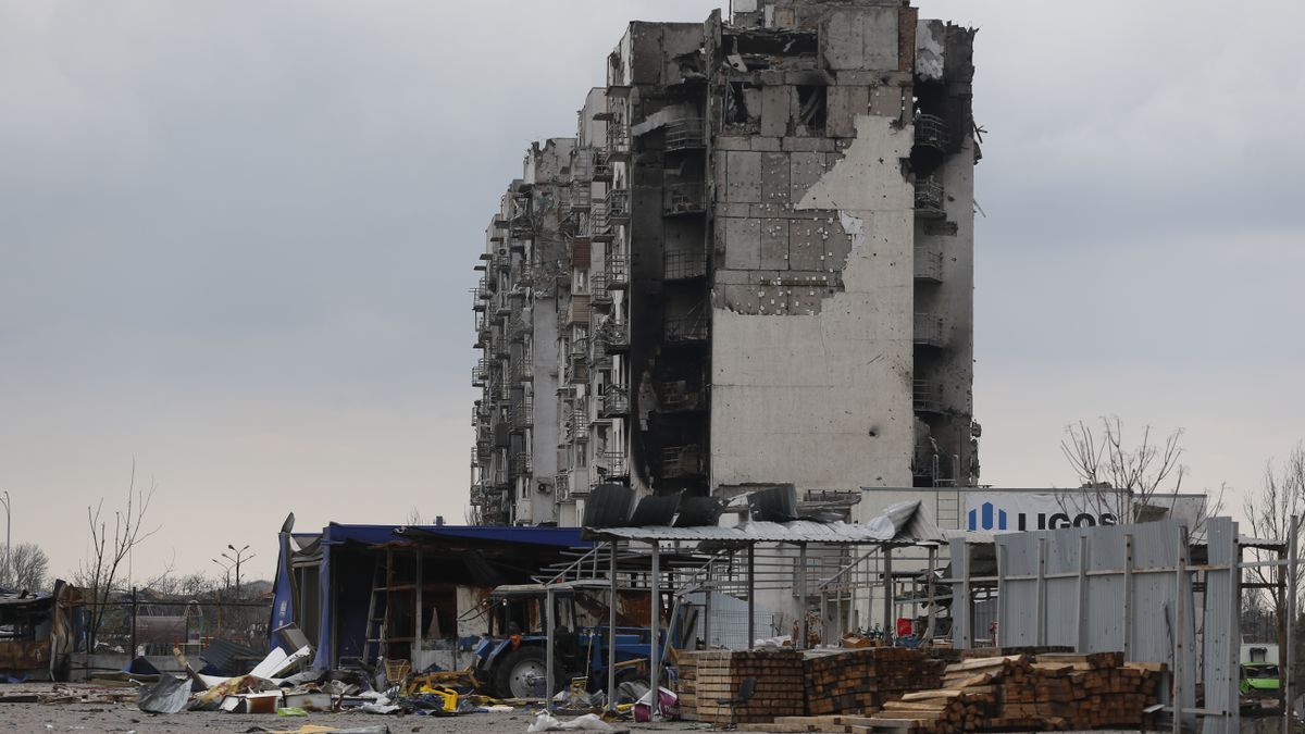 Edificios destruidos en Mariúpol (Ucrania).