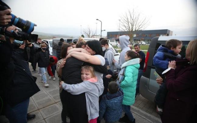 Llegada de los refugiados ucranianos a Cizur Menor