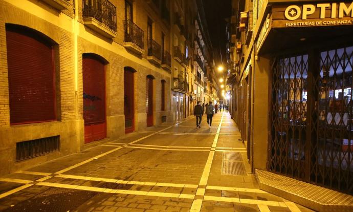 Calle San Gregorio materialmente vacía