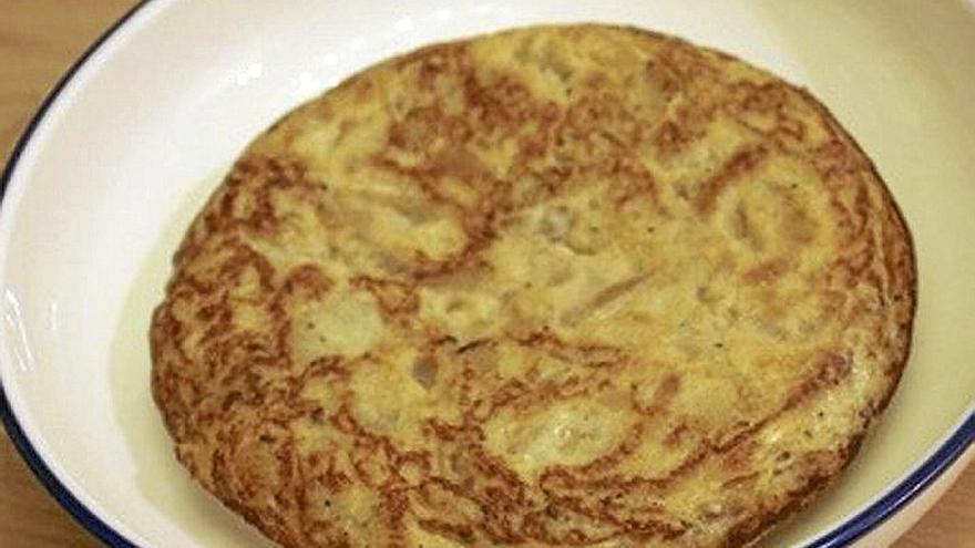 Tortilla trufada individual.