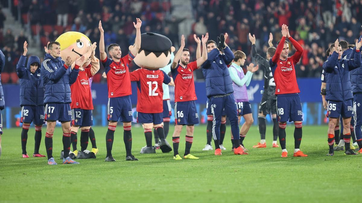 Celebración de los jugadores Osasuna