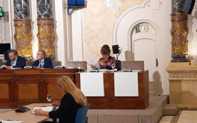 Aitzole Araneta, durante el pleno de Donostia que acepta la renuncia de Haizea Garay Aitzole Araneta, durante el pleno de Donostia que acepta la renuncia de Haizea Garay