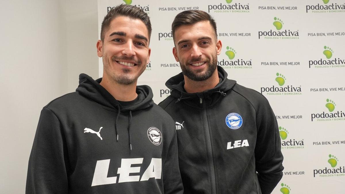 Antonio Sivera y Toni Moya, jugadores del Deportivo Alavés