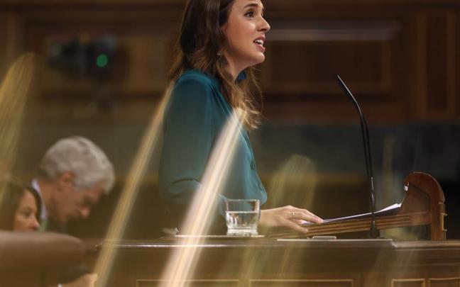 La ministra de Igualdad, Irene Montero, interviene durante una sesión plenaria.
