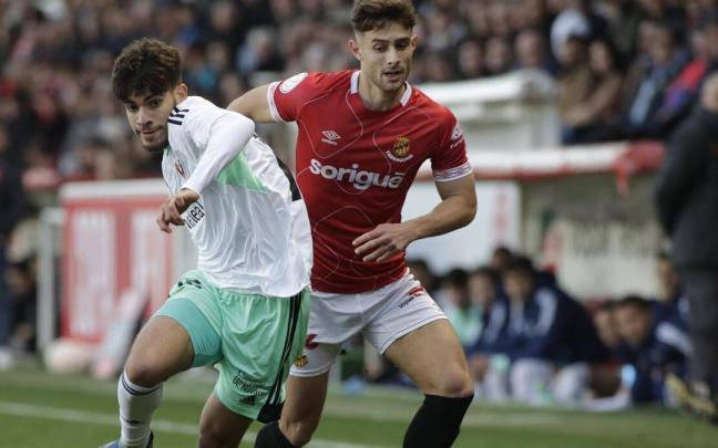 Abde, en un lance del partido ante el Nàstic. Abde, en un lance del partido ante el Nàstic.