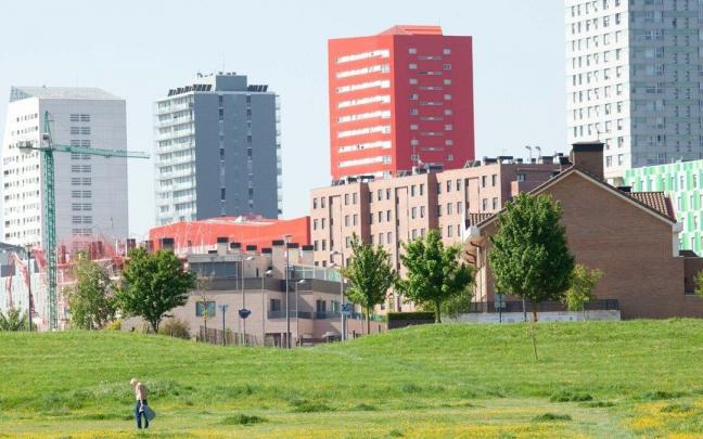 El Anillo Verde vitoriano, que contribuye a reducir la tempratura en la ciudad.