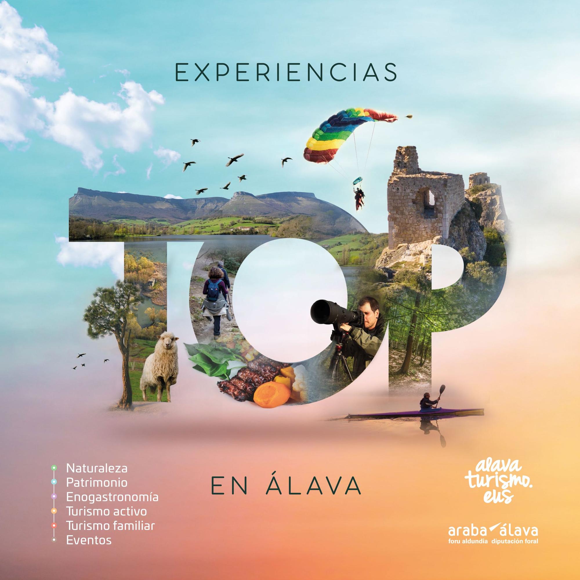 Portada de la publicación 'Experiencias top en Álava'