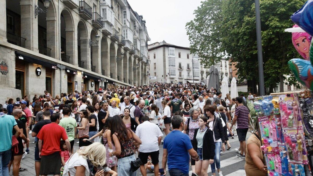 El centro de Vitoria durante estas fiestas