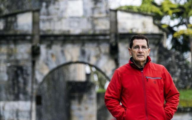 Peio Monteano, en Pamplona en abril de este año.
