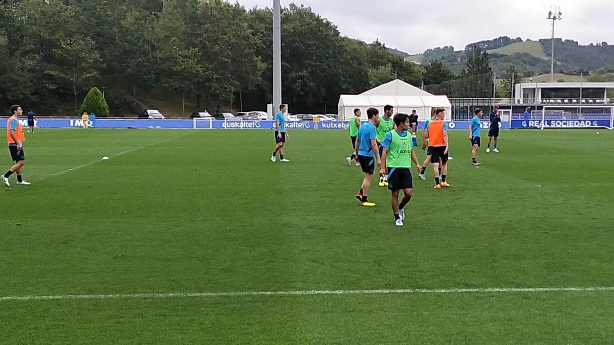 Entrenamiento de la Real en Zubieta