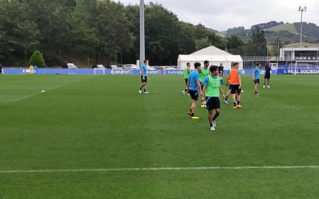 Entrenamiento de la Real en Zubieta
