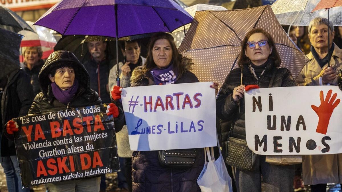 Concentración en Pamplona celebrada este jueves.