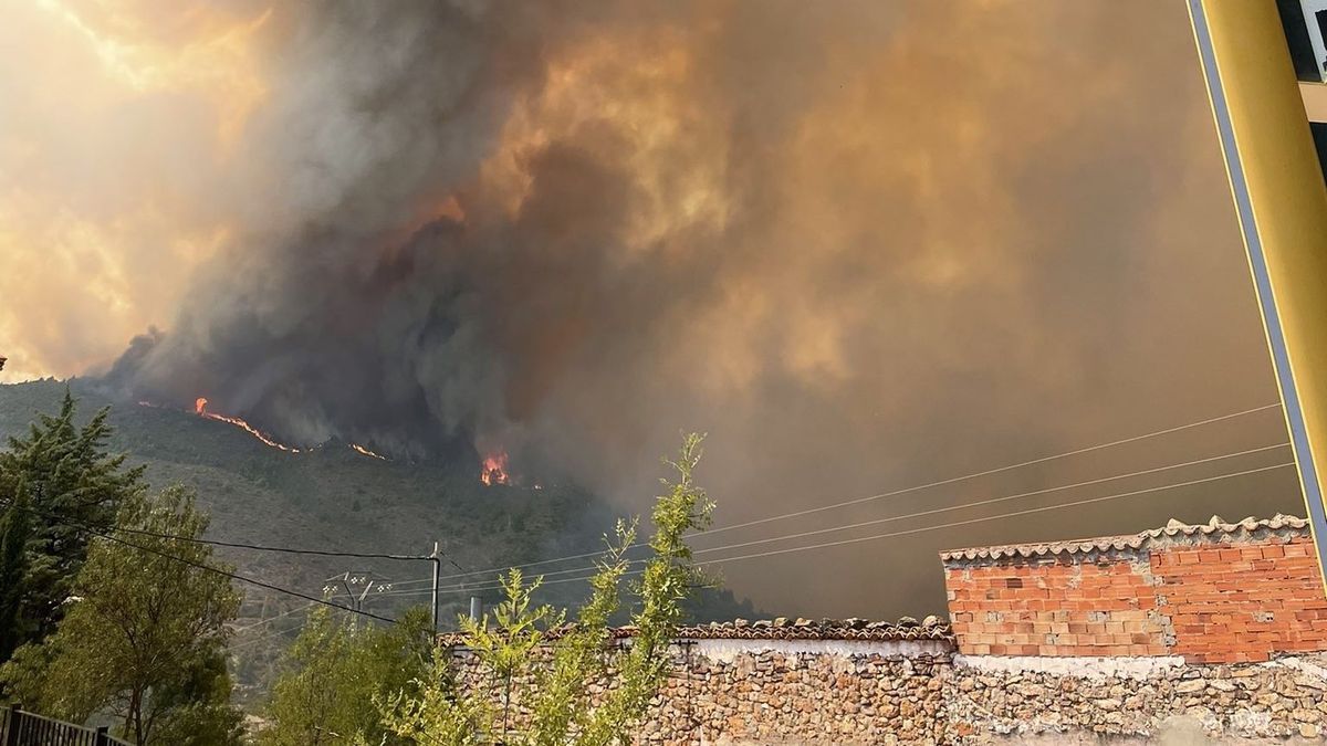 Incendio forestal de Bejís (Castellón).
