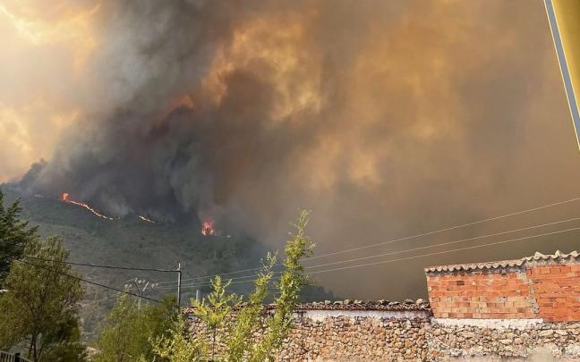 Incendio forestal de Bejís (Castellón). Incendio forestal de Bejís (Castellón).