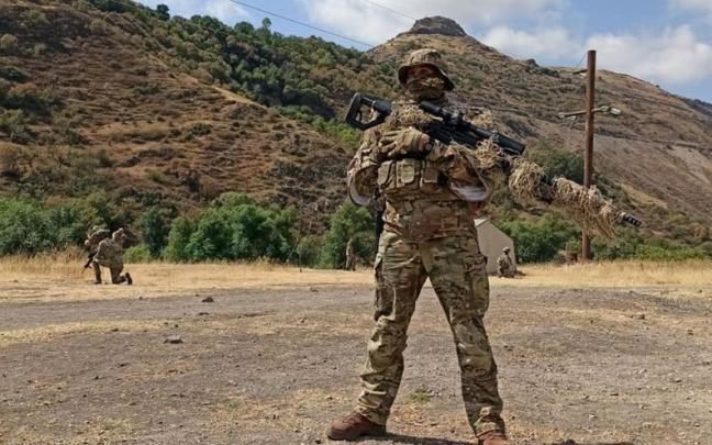 Militares de Azerbaiy&aacute;n en Lach&iacute;n, Nagorno Karabaj.