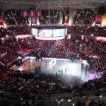El Buesa Arena vivió ayer un susto que pudo haber acabado en tragedia