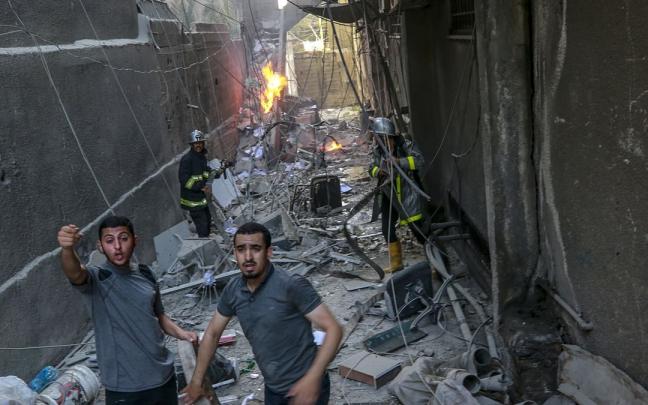 Imagen de una calle tras los ataques