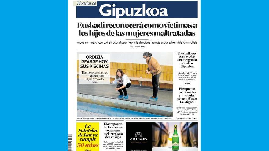 Portada de NOTICIAS DE GIPUZKOA del 11 de enero de 2023