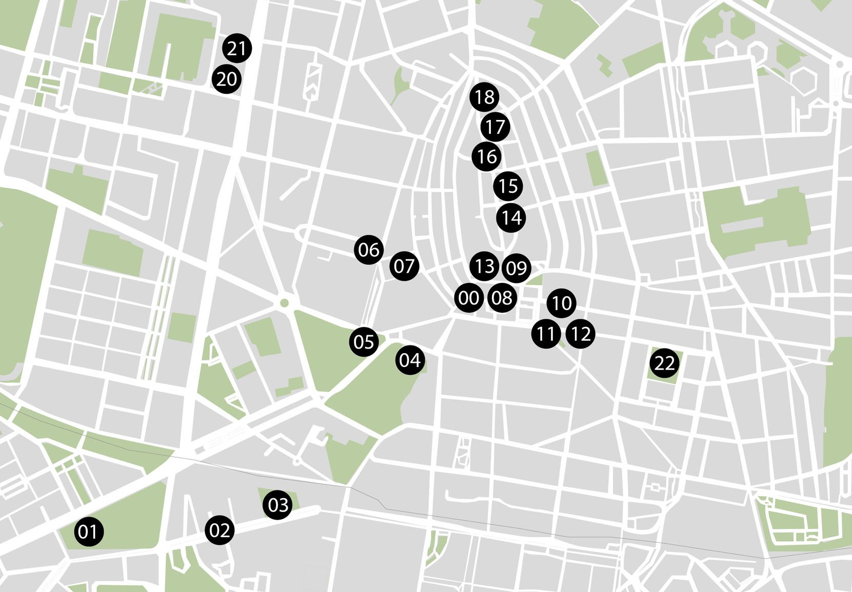 Mapa del Umbra Light Festival 2023 en Vitoria