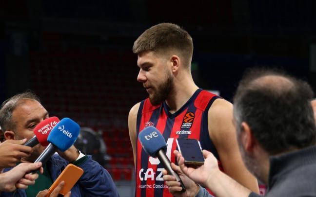 Giedraitis atiende este jueves a los medios en el Buesa Arena