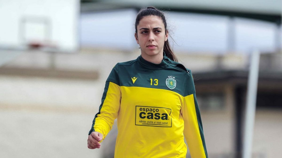 Fátima Pinto durante un entrenamiento con el Sporting Clube de Portugal